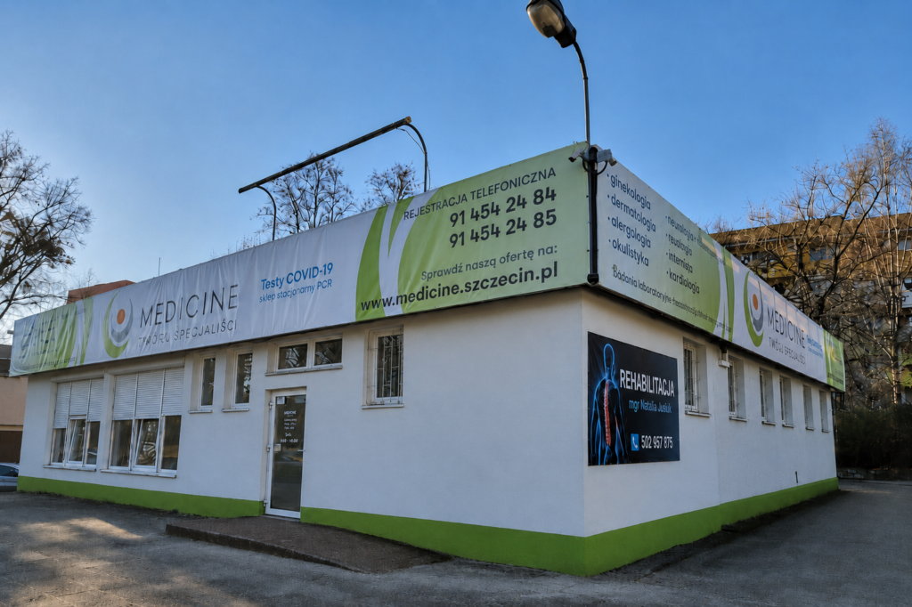 Budynek Medicine w Szczecinie, gdzie Krzysztof Szpakowski zdobywał doświadczenie zawodowe jako masażysta